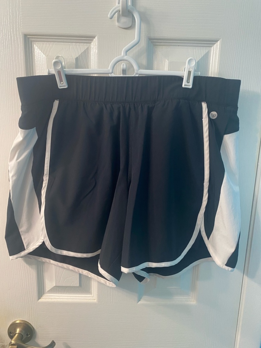 Livi Active Black and White Athletic Running Shorts